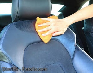 cleaning the car seat