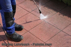 Dampfstrahler, Terrasse reinigen