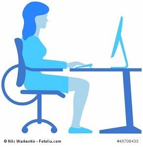 Sitzposition am Arbeitsplatz