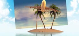 Urlaub Insel Illustration Urlaubsflieger 3D