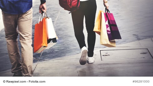 Shopping Couple Capitalism Enjoying Romance Spending Concept