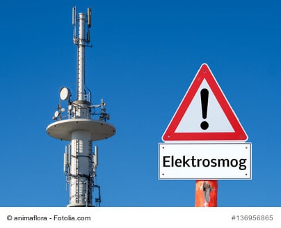 endemast Warnschild Elektrosmog